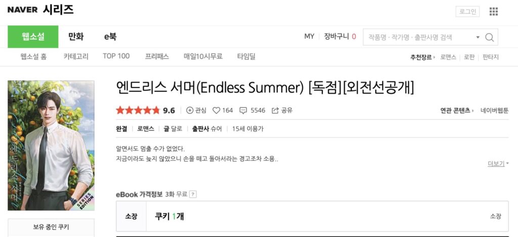 エンドレスサマー 韓国 小説